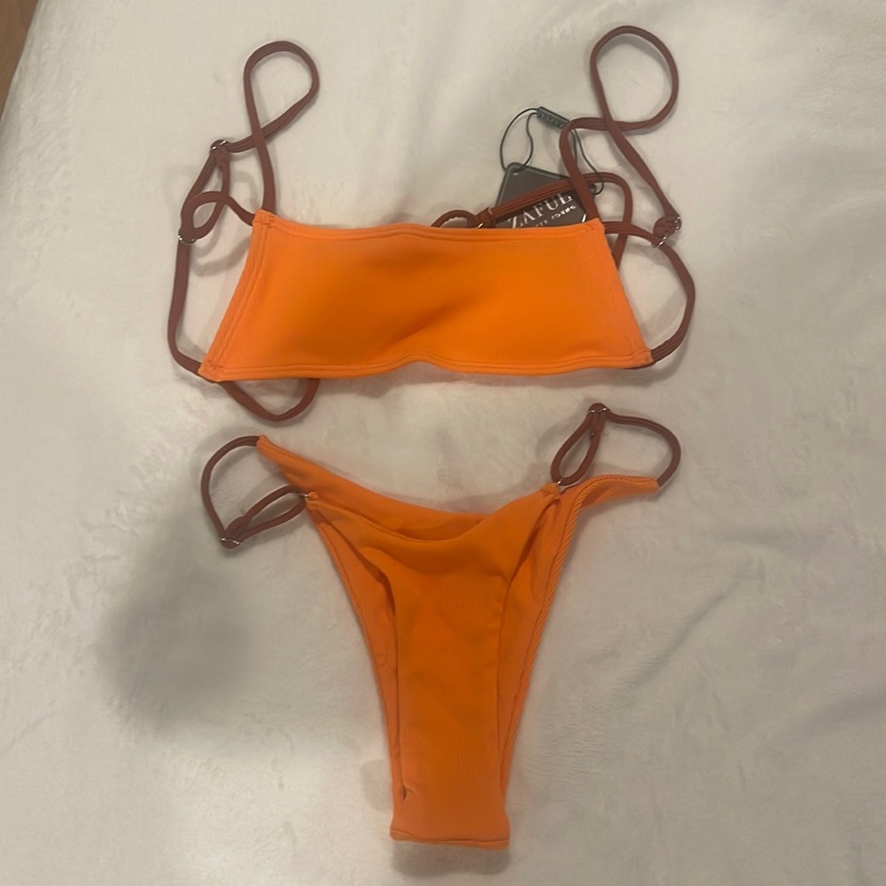 orange bathing suit